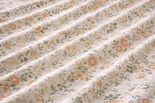 Image of DECORUM Cloud Cotton Double Bedsheet Floral Print with 2 Pillow Covers | 244 TC | Ultra Soft Feel | Premium Comfort | Breathable & Skin Friendly | for Bedroom (90 x 90 Inches)