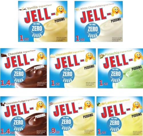 8-Pack Variety – Sugar-Free Instant Cheesecake Pudding & Assortment Mix | Fat-Free, Zero Sugar, Low-Calorie Dessert & Pie Filling | Perfect for Baking, Snacking & Guilt-Free Treats