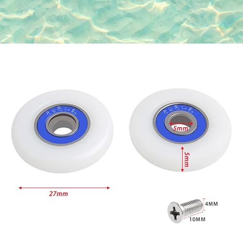 Set di 8 Rulli per Porta della Doccia, 27mm Ruote