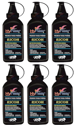 Image of Ultra Dark Black Toner Powder Compatible for Ricoh SP100 /SP111 /SP111SU /SP200 /SP210 /SP212snw / SP300 /SP300DN /3510DN /SP310DN / SP325sfnw /SP3400 /SP3410 /SP3510 Cartridge (100Gram X 6Bottle)