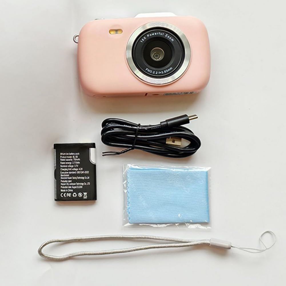 Fotocamera da Viaggio Fotocamera Digitale Registrazione Video 4K Stabilizzazione Anti-Shake Fotocamera Portatile per Vlog per Fotografia per Principianti e Adolescenti