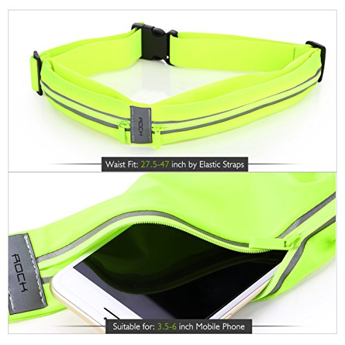 Pochete Rock Bag Esportiva Impermeabilizável Fluorescente P/Celulares Até 6 Polegadas (Verde)