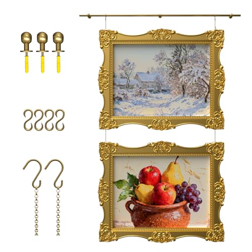 Gold Brass Picture Rail Hanging System