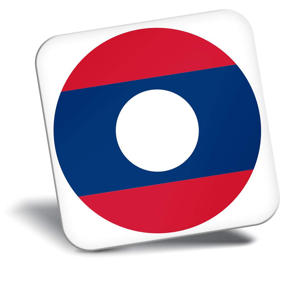 Destination Vinyl Ltd Fridge Magnet - Laos Flag 9082