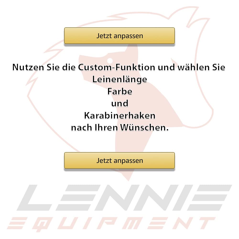 LENNIE 19mm breite Reflex-BioThane Leine für sehr große Hunde ab 35 kg, verstellbare Führleine, Zwei Karabiner, 2m 3m Länge, Karabinerauswahl, genäht