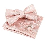 Design : cet ensemble de nœud papillon cachemire est à la fois de la beauté classique et en ligne avec la tendance moderne. Les caractéristiques progressives diffèrent nos produits des cravates cachemire ordinaires, ce qui rend cet ensemble plus vif et beau