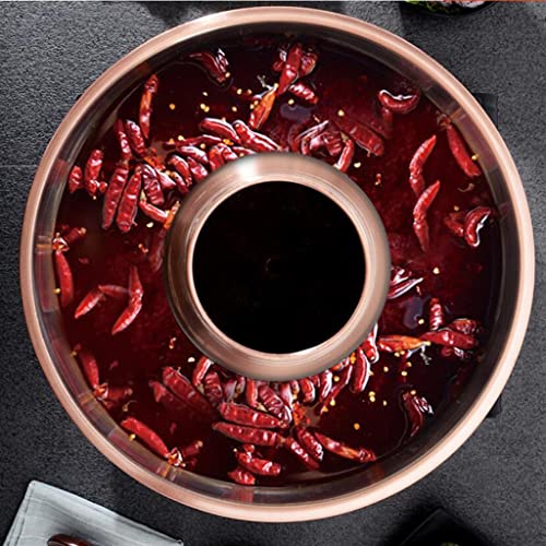Olla Hot Pot China Cobre 30 cm Gas EoxinDm Dorado miniatura 4