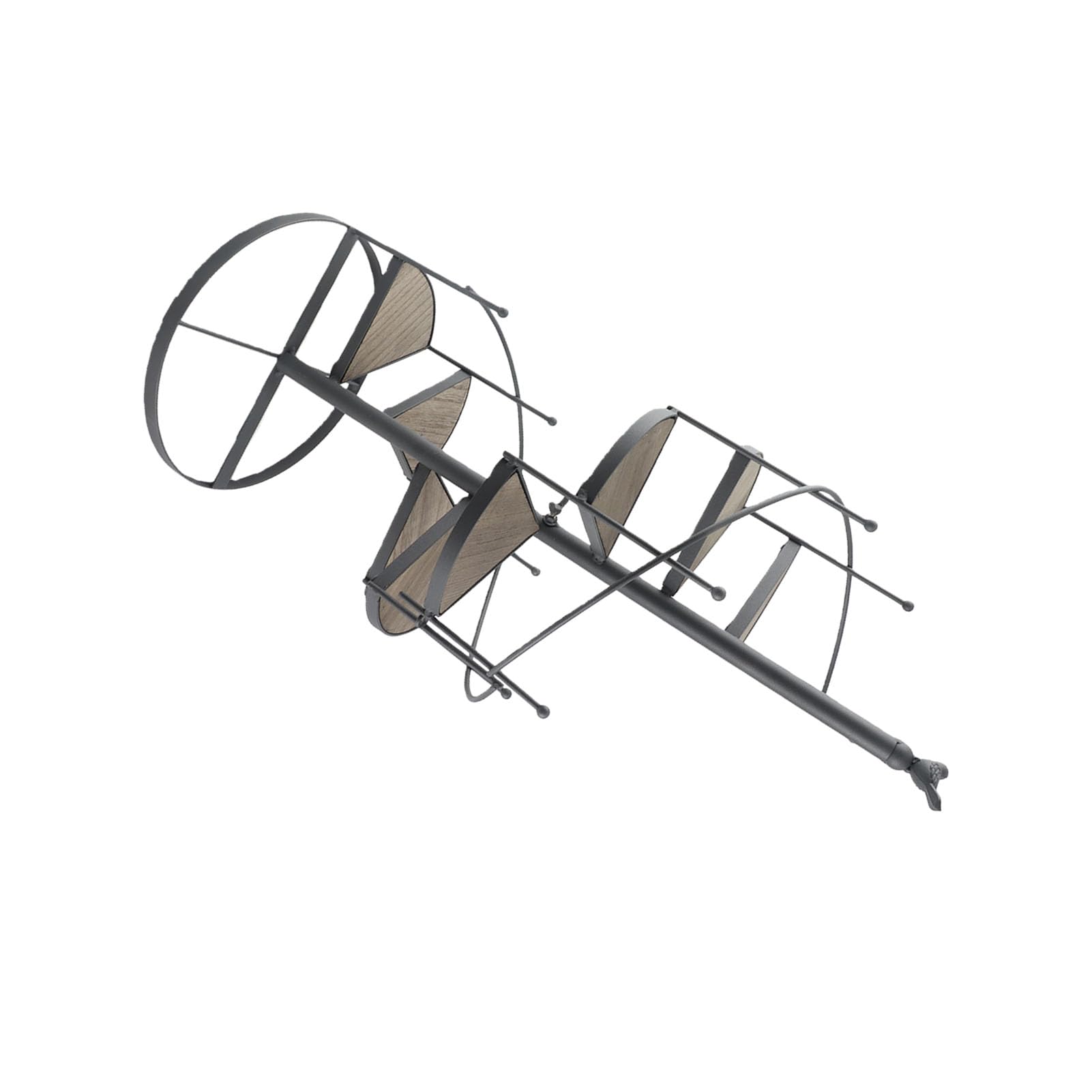 Cocoarm Support Plantes Bois Fer Spirale Moderne, 2 Pièces