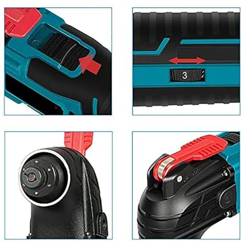 Akku-Multifunktionswerkzeug, Oszillierwerkzeuge Ersatz Für Makita 18V, Mit 22 Zubehör, Mit Zwei 3000mAh Akku, 4° Oszillationswinkel, 6-stufige Drehzahlregelung, 3°-Drehwinkel, leistungsstarker Motor – Bild 6