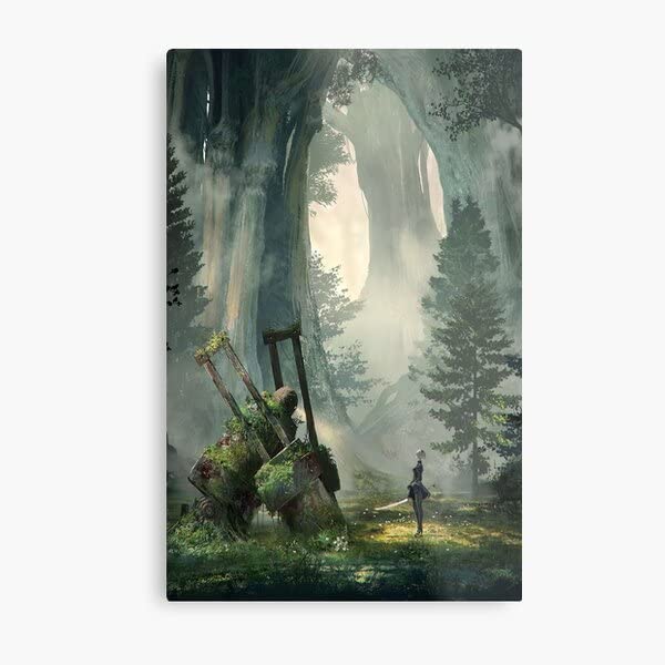 Voltx Design New Nier Automata Art Printed Metal Wall Poster | Wall Art Decor, For Living Room, Decoration, Wall Poster, For Home Decoration, For Bedroom (15x20cm) (VTX-513)