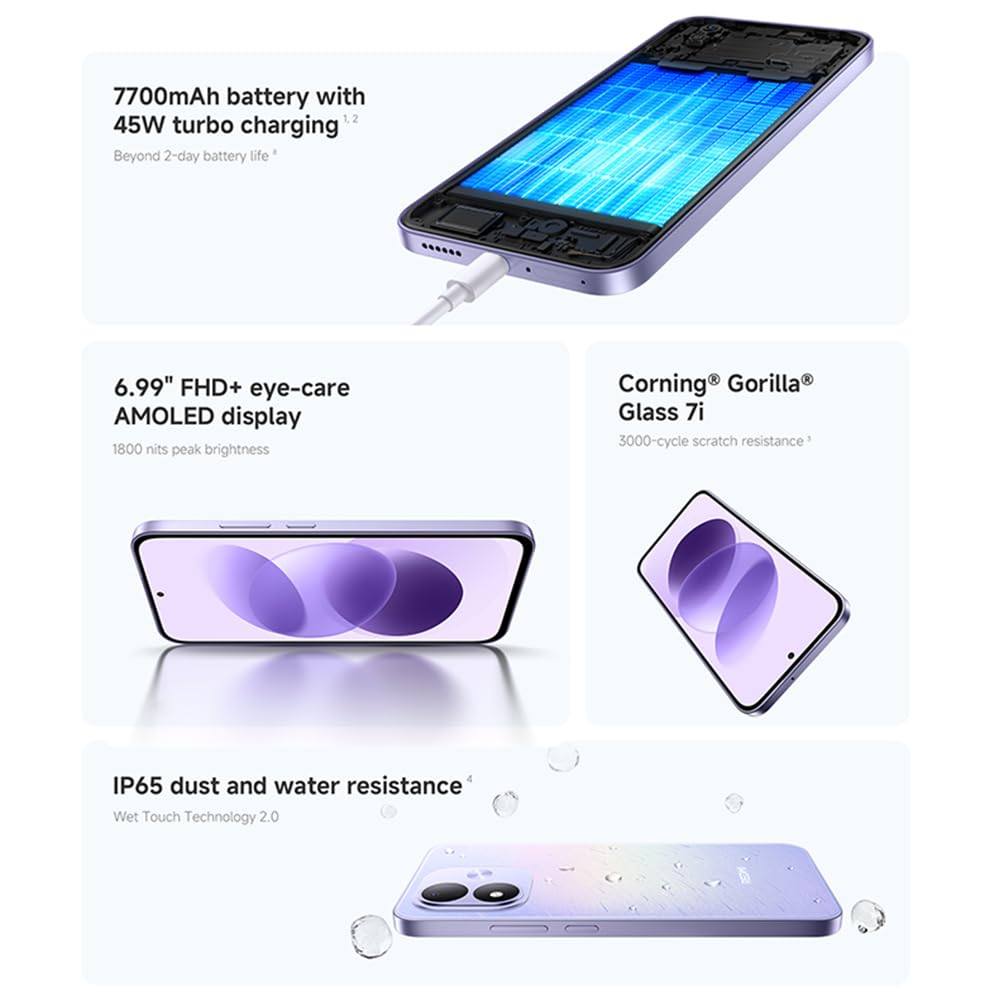 Xiaomi Redmi Note 17 4G, 8GB+256GB,Blue,7.0" 120Hz,45W, 7700mAh Charger Included