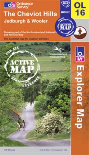 The Cheviot Hills, Jedburgh and Wooler: Sheet OL16 (OS Explorer Map Active)