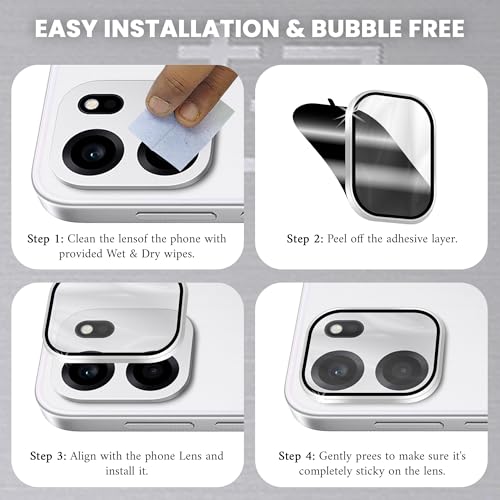 Image of FIRST MART Silver Camera Ring Guard Protector for OnePlus Nord CE 6 | Tempered Glass with Metal Alloy Rings, HD Clear, Scratch Resistant, Case-Friendly | Pack of 1