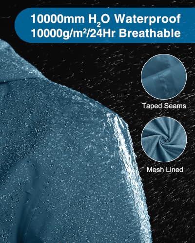Image of 33,000ft Packable Rain Jacket for Women Waterproof Raincoats with Hood