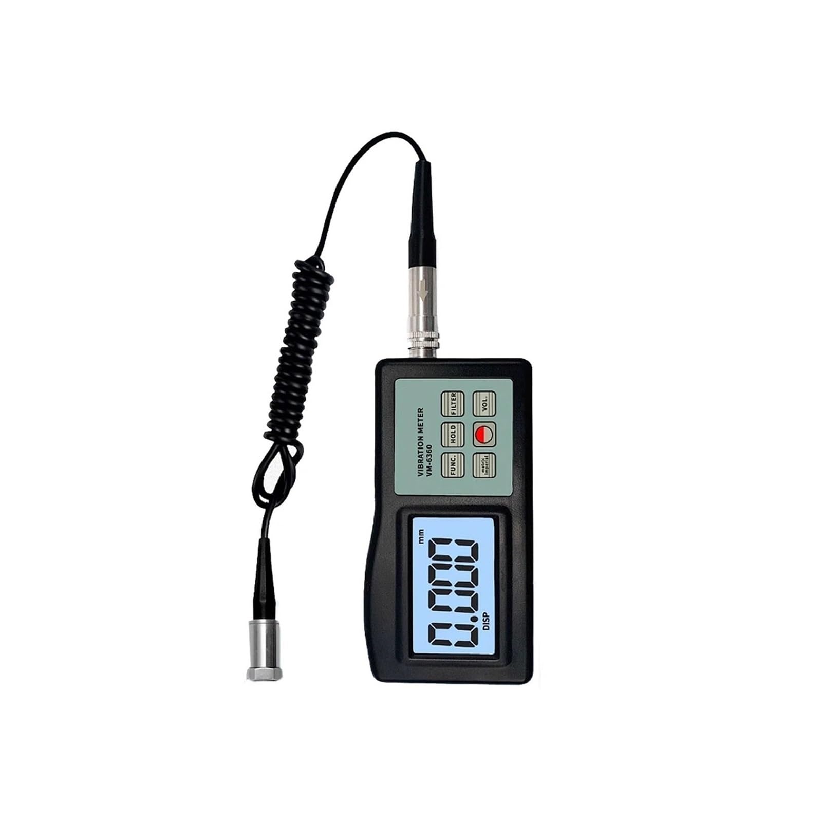 Schwingungsmessgerät, Der digitale Vibrationsmesser VM-6360 misst mechanische Unwucht und Abweichungsfrequenzen von bis zu 10 Hz bis 10 kHz für HLK, Motoren