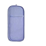 ARUNASO stifttasche Stifteetui aus Gitternetz mit Reißverschluss, durchsichtige Kosmetiktasche, Reisetasche, Schule, transparente Schreibwarentasche, Büro-Organizer-Box groß(Bleu)