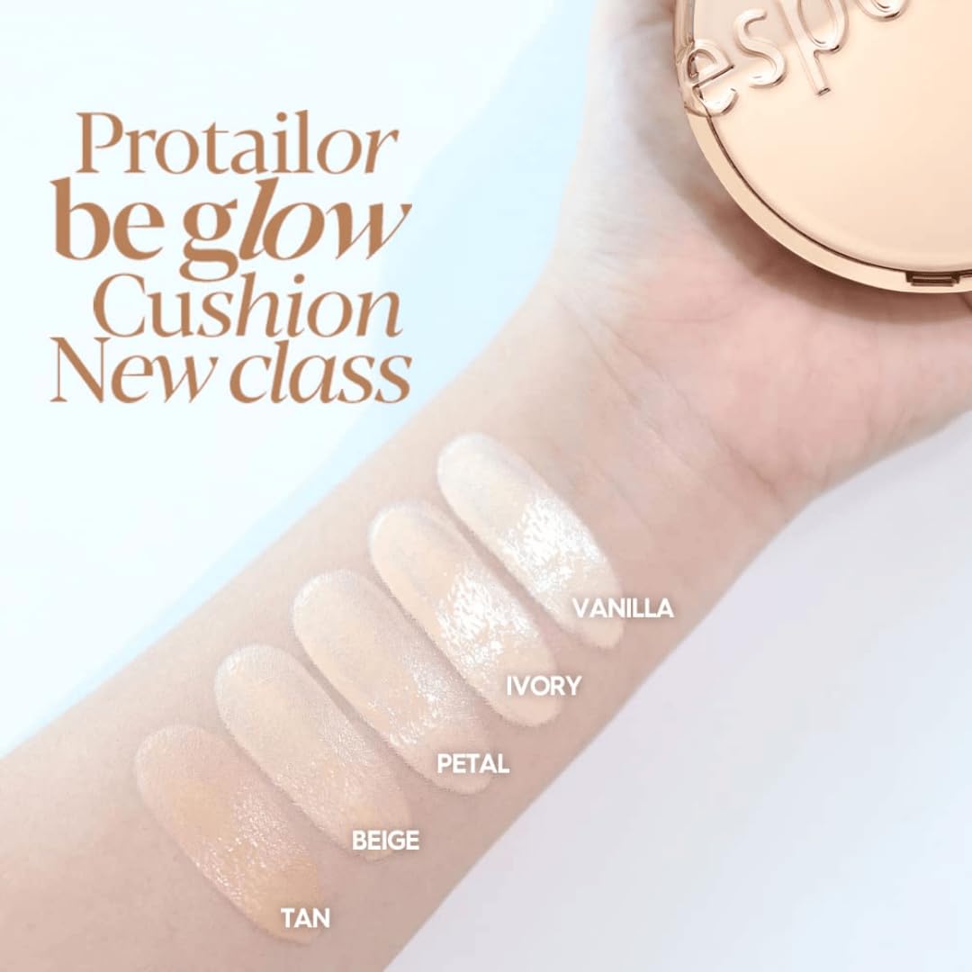 Еsроir - Pro Tailor Be Glow Cushion New Class Set #22 Petal SPF42 PA++, 2 x 13 g - Illuminating cushion Foundation with replaceable insert in a shade of light beige