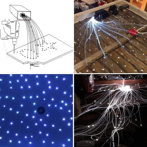 Luce in Fibra Ottica, 16W RGBW Cielo Stellato, 450 pz*0.75mm*2m LED per Casa/Auto, Telecomando a 28 Tasti/Starry Sky Plafoniere Kit per Soffitto Room natale Decor - Illuminazione - Immagine 8