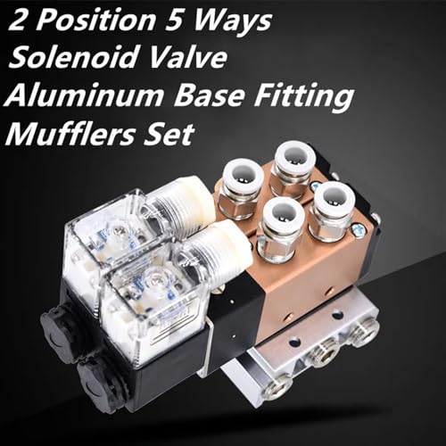 Électrovanne 4V210-08 DC12V à 3 stations avec embase alu et silencieux