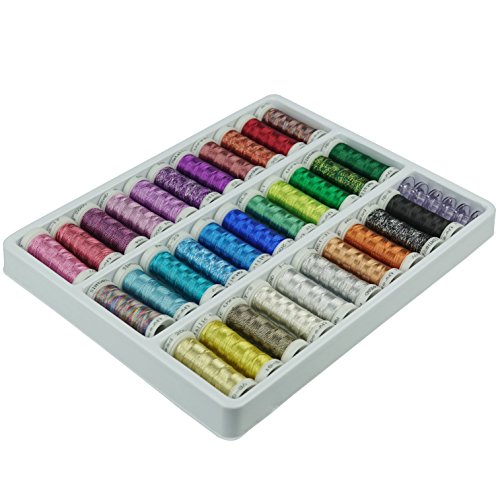 Simthreads Metallic Embroidery Thread 200 Yards Ea For French Embroidery Or Machine Embroidery For Janome Brother Pfaff Babylock Singer Bernina Husqvaran & Most Home Embroidery Machines (32 Colors) #TOP2