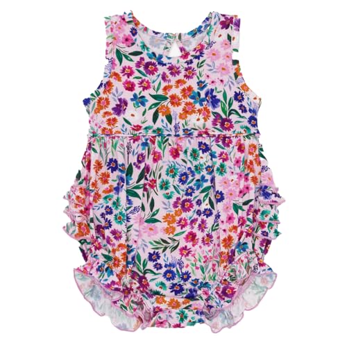Image of Little Sleepies Bubble Romper for Girls, Soft Viscose from Bamboo One Piece, Baby Clothes