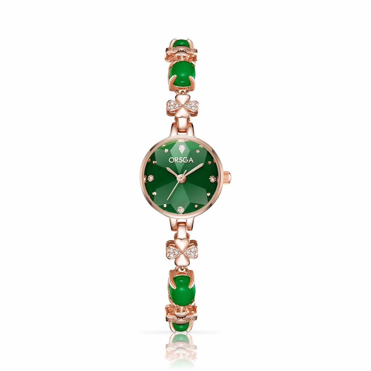 ORSGA Stainless Steel Orchid Women Watch Analog Latest Stylish Wrist Watch, Gift For Women, Birthday Gift, Anniversary - Green Rose Gold (B0D45RQCPS) Amazon Price History, Amazon Price Tracker