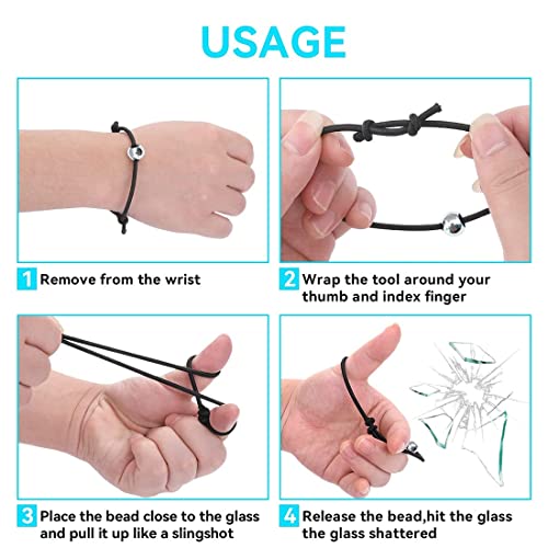 2 pezzi Rompivetro Bracciale Frangivetro per Auto