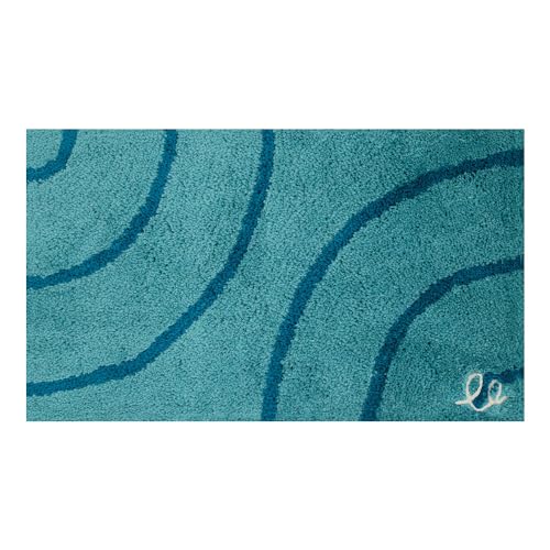OLIVO.shop | AIDA Tappeto bagno assorbente, Tappeto bagno antiscivolo, Tappeto bagno elegante, 5 colori e 3 misure. (40x70 cm, BLU)
