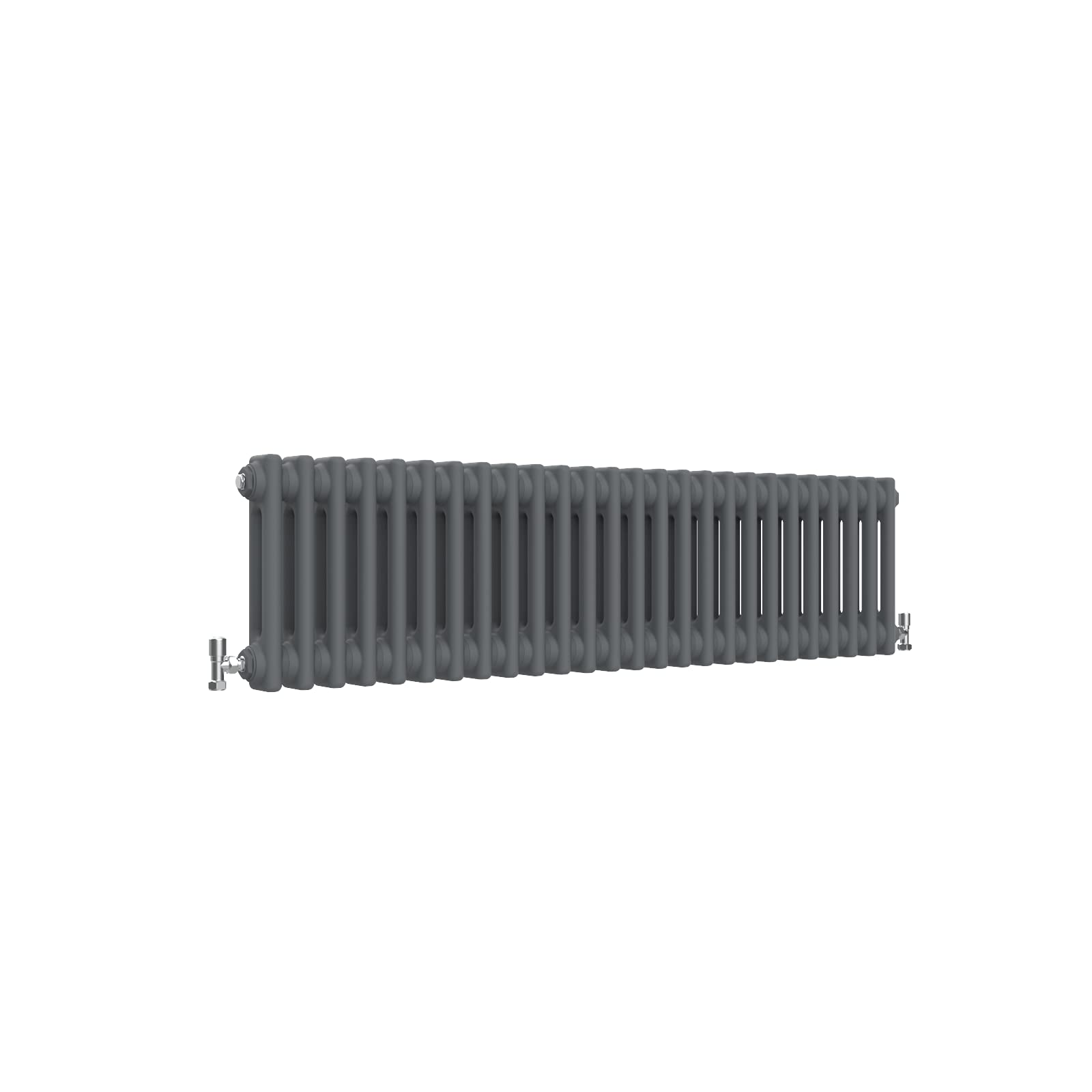Traditional 2 Column Central Heating Radiator Horizontal Rads Cast Iron Style Anthracite 300x1190mm