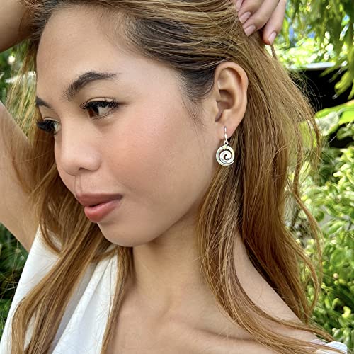 Sterling Silver Swirl Spiral Koru Dangle Earrings3