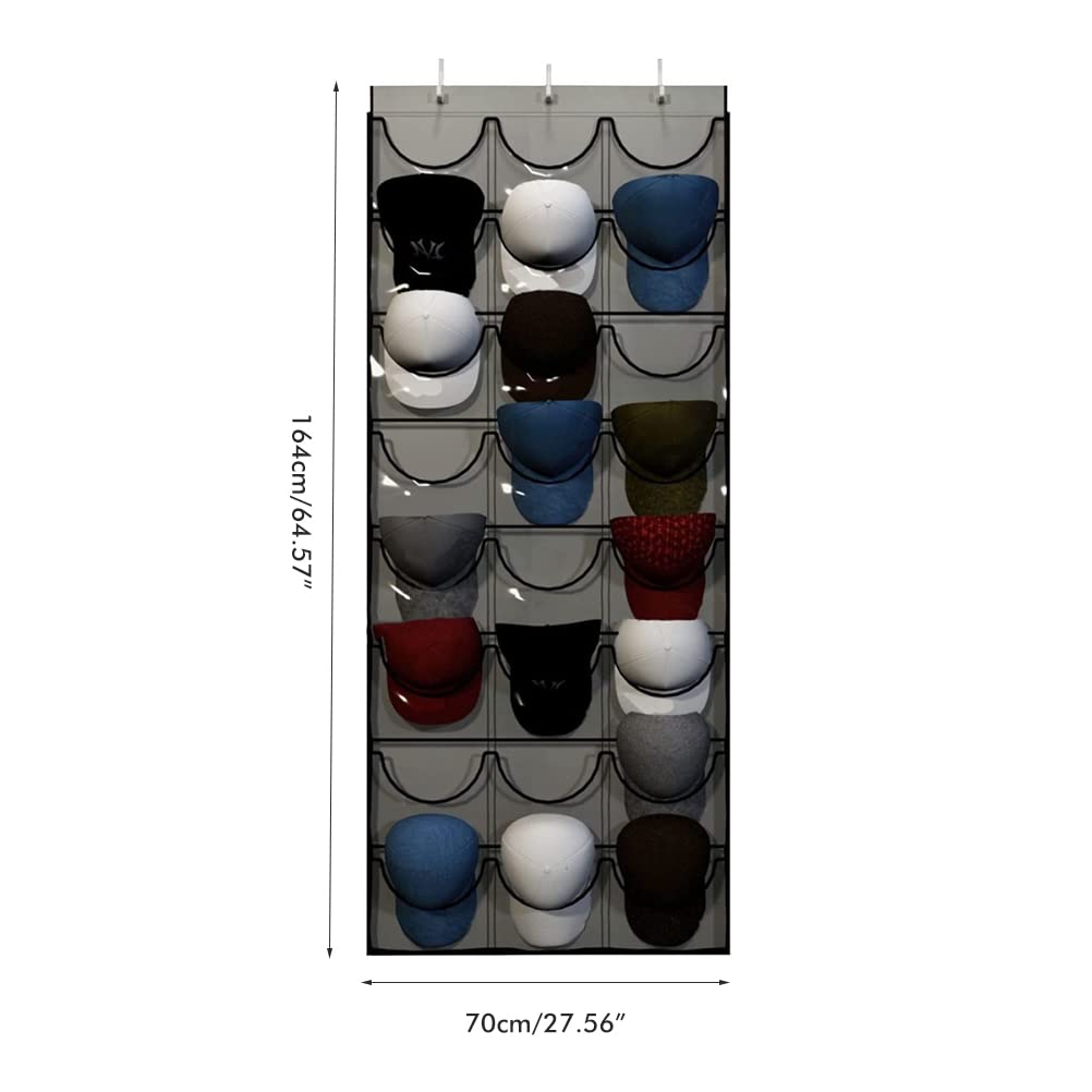 24 Taschen Hutablage Baseballkappen, Hut-Organizer, hängende Kappen, Aufbewahrungshalter Schrankwand