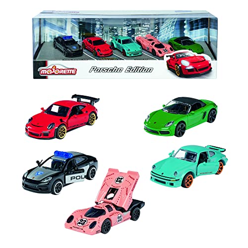 MAJORETTE GIFTPACK COM 5 VEICULOS SERIE PORSCHE