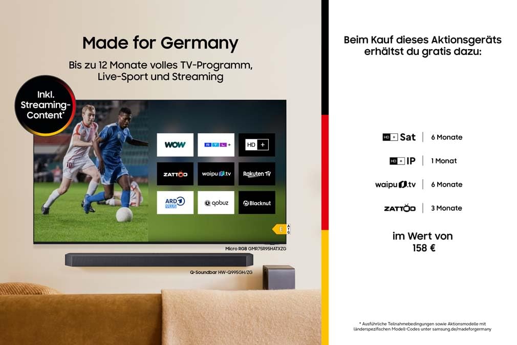 Samsung Crystal UHD U8079F 4K 55 Zoll (138 cm) LED Fernseher, Crystal Prozessor 4K, MetalStream Design, SmartThings, AI Upscaling, Gaming Hub, Knox Security, Kostenlose Inhalte, Smart TV