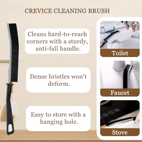 Image of 8 Pack Dish Brush Kitchen Cleaning Set with Long Handle Dish Scrubbers, Palm Scrub Brush，Crevice Cleaning Brushes and Straw Brushs - Perfect for Non-Stick Pans, Sinks, Glasses, Skillets