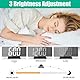 Projektionswecker, Projektion Digitaler Wecker, LED-Display, 3-stufiger Dimmer Digital Alarm Clock mit 180° drehbarer Projektion und Schlummerfunktion für Schlafzimmer, Decke, Wand, Haus, Senioren
