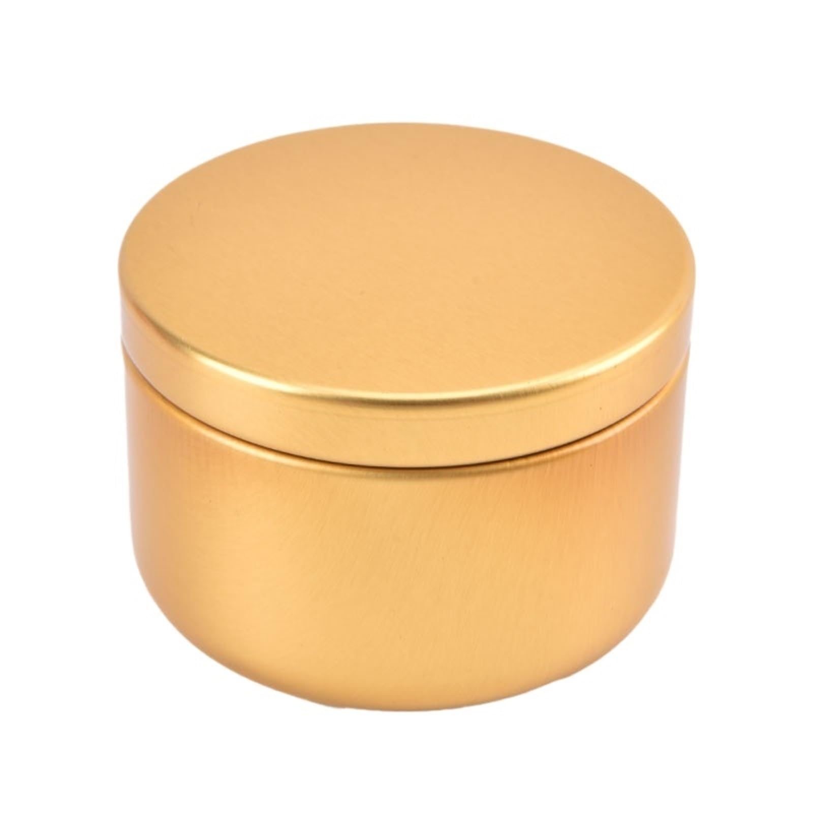 Xinglongs Candle Jars 10PCS Candle Tin Travel Tins Round Metal Tins Candle Containers Candle Jars(Light Yellow)