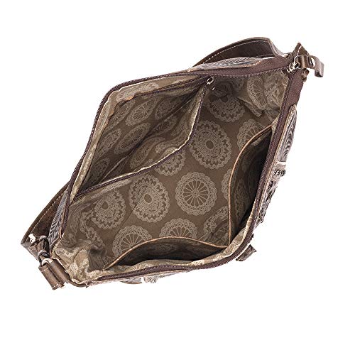 American West Hill Country Zip Top Bucket Tote - Genuine Leather Handbag for Women3