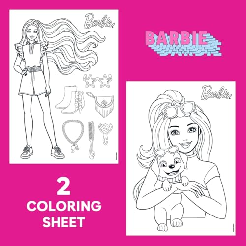Image of Barbie Tea Party Set by GENIE'S TOY BUS for Kids | Tea Party Set Including Cups, Saucers,Tea Pot,Sugar Bowl, 2 Color Sheet, etc | Kitchen Toy Gift for Toddler Kids Girls 3 Yrs+ | ( Purple Color )
