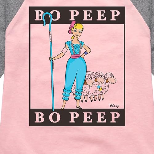 Disney - Toy Story 4 - Type Block Bo Peep - Toddler & Youth Girls Raglan Graphic T-Shirt3