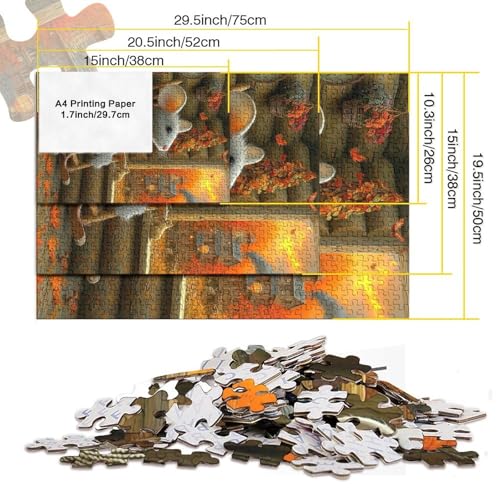 Puzzle de 1000 piezas temático de otoño para tardes de juego de mesa en interiores 6