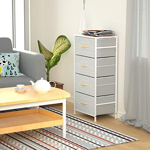 ROMOON 4 Drawer Fabric Dresser Storage Tower, Organizer Unit for Bedroom, Closet, Entryway