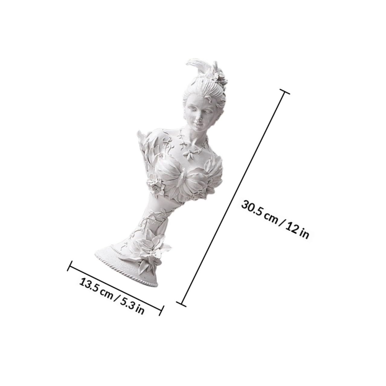 Weibliche Gartengöttinnen Statue aus Kunstharz Elegante Büroskulptur Filigrane Wohndekoration für Innenräume und Geschenk