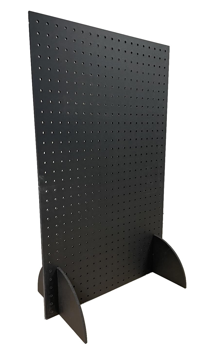 Black Free Standing MDF Peg Board - Size - 800mm x 500mm - 6mm Holes - Great as Tool Organiser - To be used with Wooden Dowels 6mm not included with item — image 1