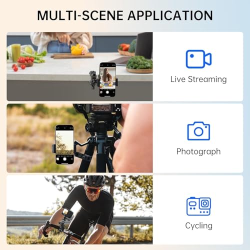 Image of Action Camera Super Clamp Mount with Mobile Clip & Mount, 1 /4 inch Screw and 3 /8 inch Screw Hole,360 Double Ball Head Magic Arm for Action Camera, Light, DSLR, Pole, Bike for Insta 360, Go Pro, DJI