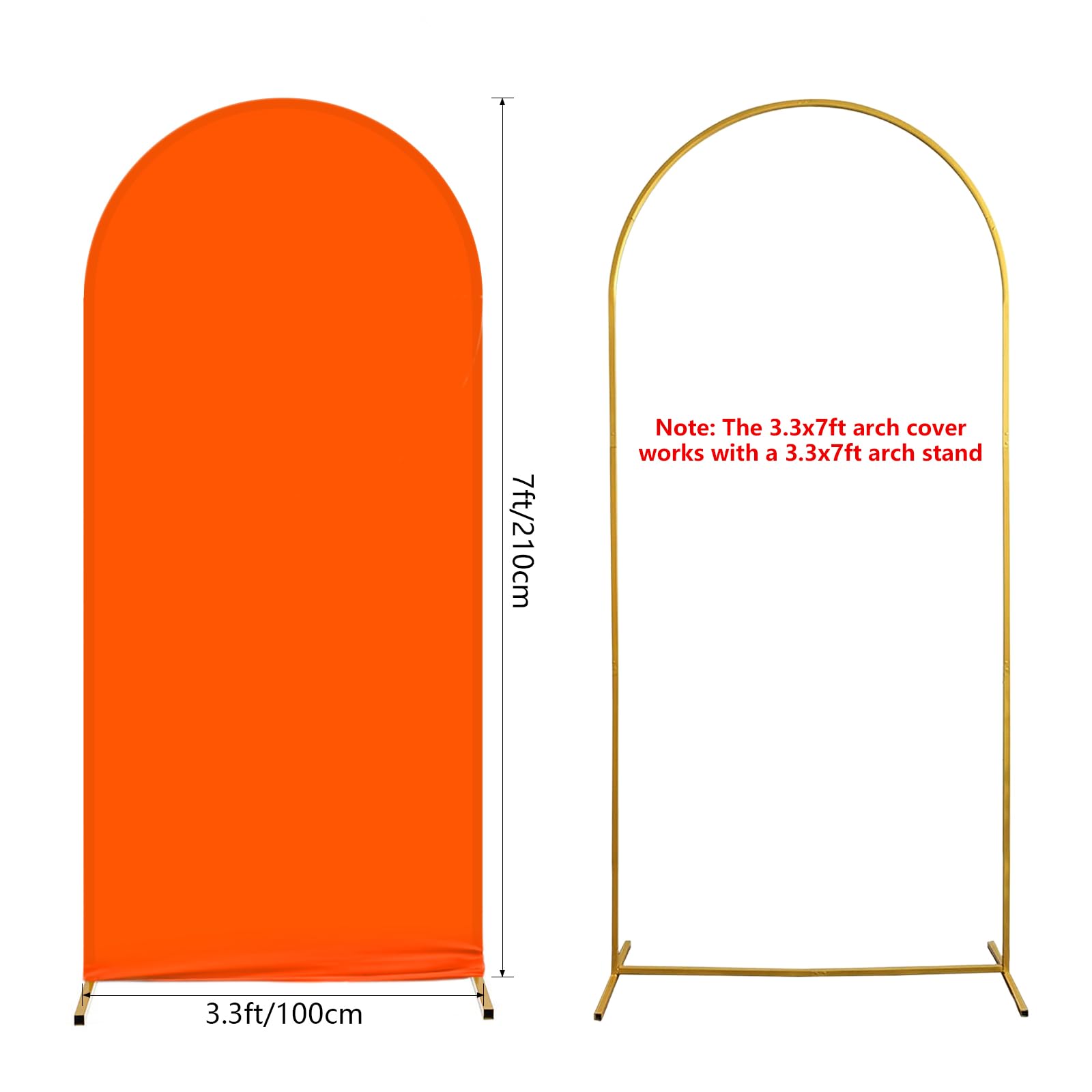 Sfondo Ad Arco In Spandex 80x180 Cm Per Matrimoni E Feste – Copertura 2 Lati, Marrone, Pieghevole E Riutilizzabile - 4