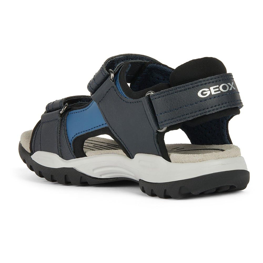 Geox J Borealis Boy A Sandal, Navy red, 7.5 UK Child