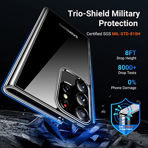 Torras Designed For Samsung Galaxy S22 Ultra Case [8X Armor-Level Shockproof] [Anti-Yellow] thumb #2