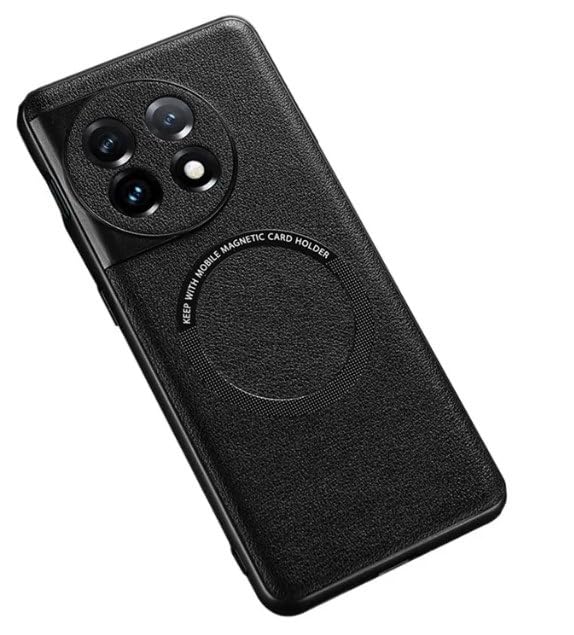 HIGAR Back Cover for Oneplus 12, Shockproof Polycarbonate Leather Magnetic case