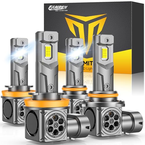 Image of 2026 𝐁𝐫𝐢𝐠𝐡𝐭𝐞𝐬𝐭-𝐆𝐞𝐧 H11 9005 Bulbs Combo, 120,000LM Brighter, Real 1:1 Mini Size, 6500K Cool White, Plug and Play, 8,500Hrs Super Longer Lifespan, H11 /H9 /H8 9005 /HB3 Fog Lights, Pack of 4