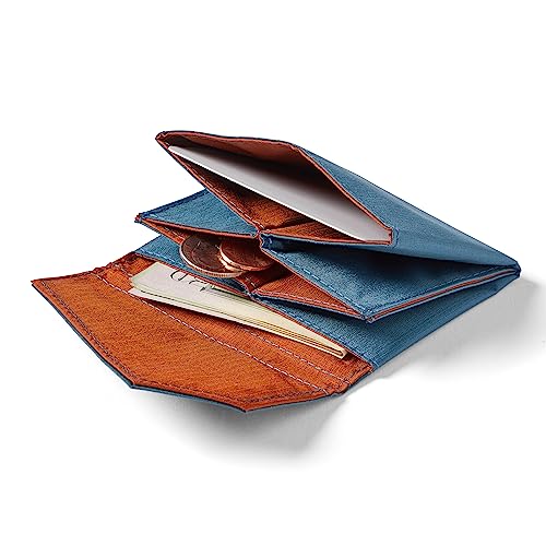 Allett Accordion Wallet, Indigo Blue | Nylon, RFID Blocking, Expandable, Minimalistic, Magnetic Closure | Holds 2-15 Cards, Bills, Receipts | Wallets for Men & Women3